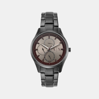 Dante Men Quartz Grey Dial Chronograph Stainless Steel Watch AX1877