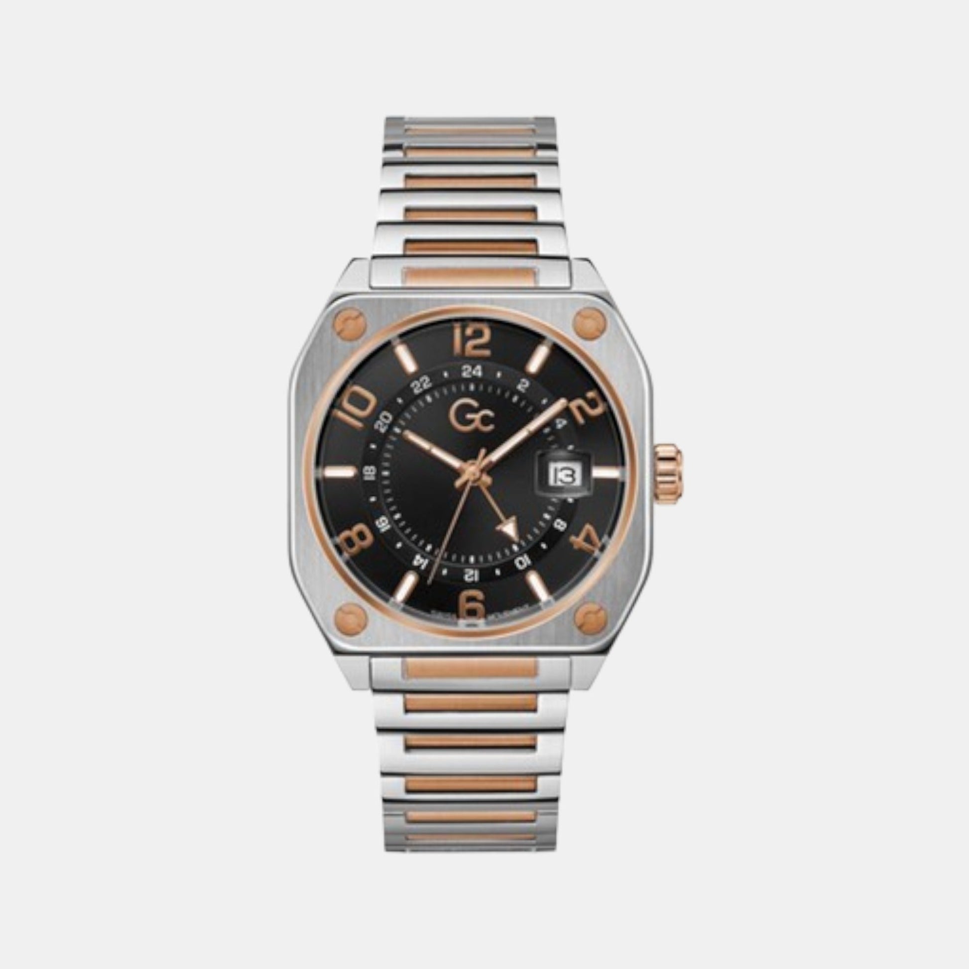 Airborne Men Quartz Black Dial Analog Stainless Steel Watch Z16002G2MF