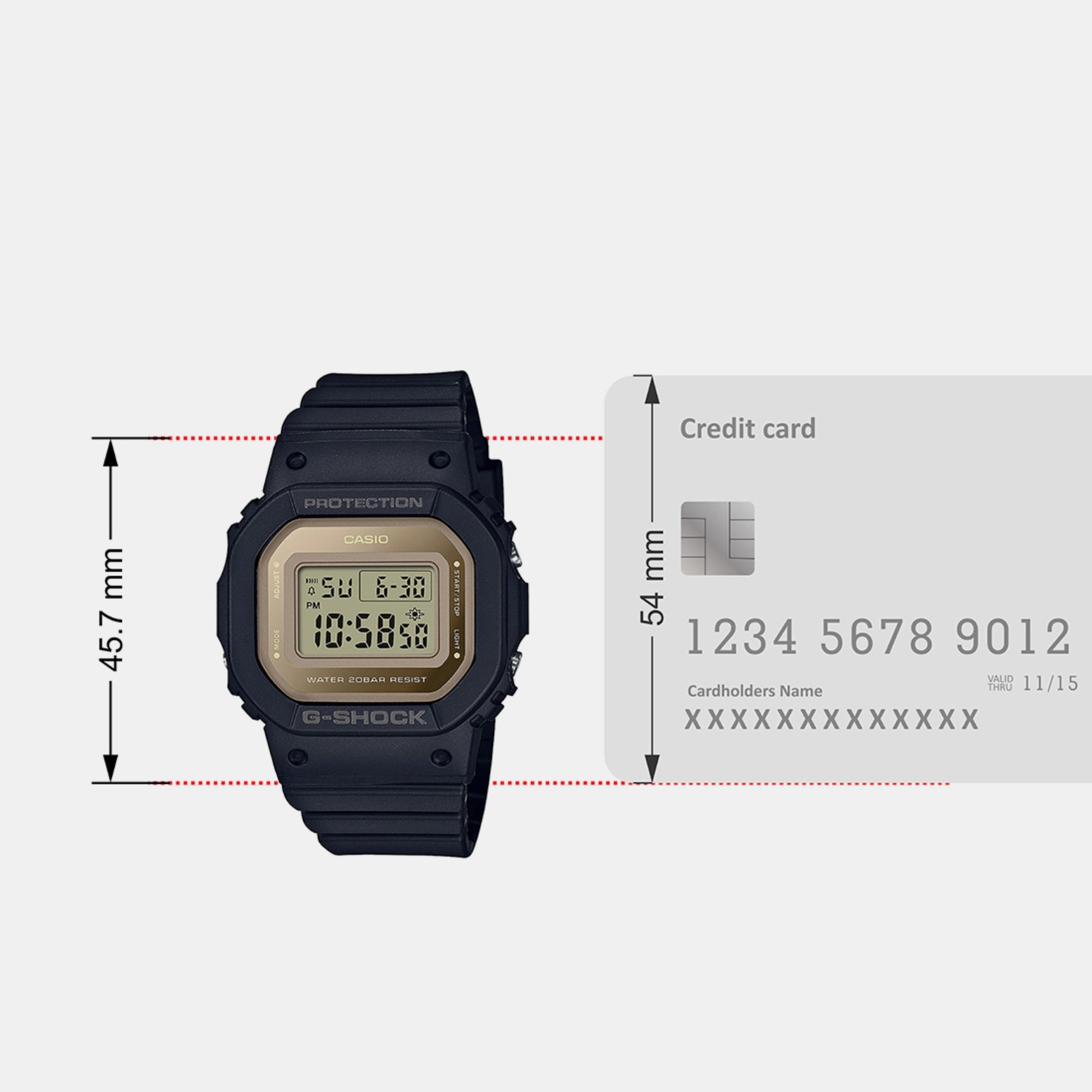 G-Shock Women Women Quartz Black Dial Digital Resin Watch G1353