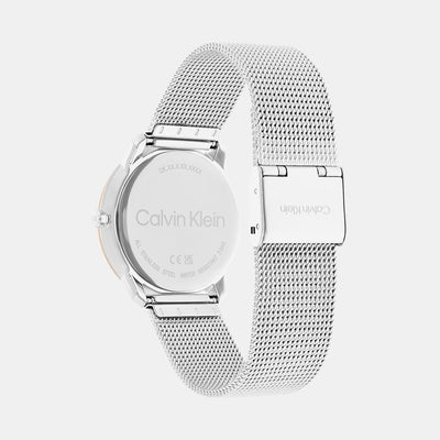Ck Iconic Unisex Quartz Grey Dial Analog Mesh Watch 25200157