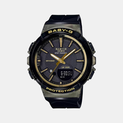 Baby-G Women Quartz Grey Dial Analog-Digital Resin Watch B211