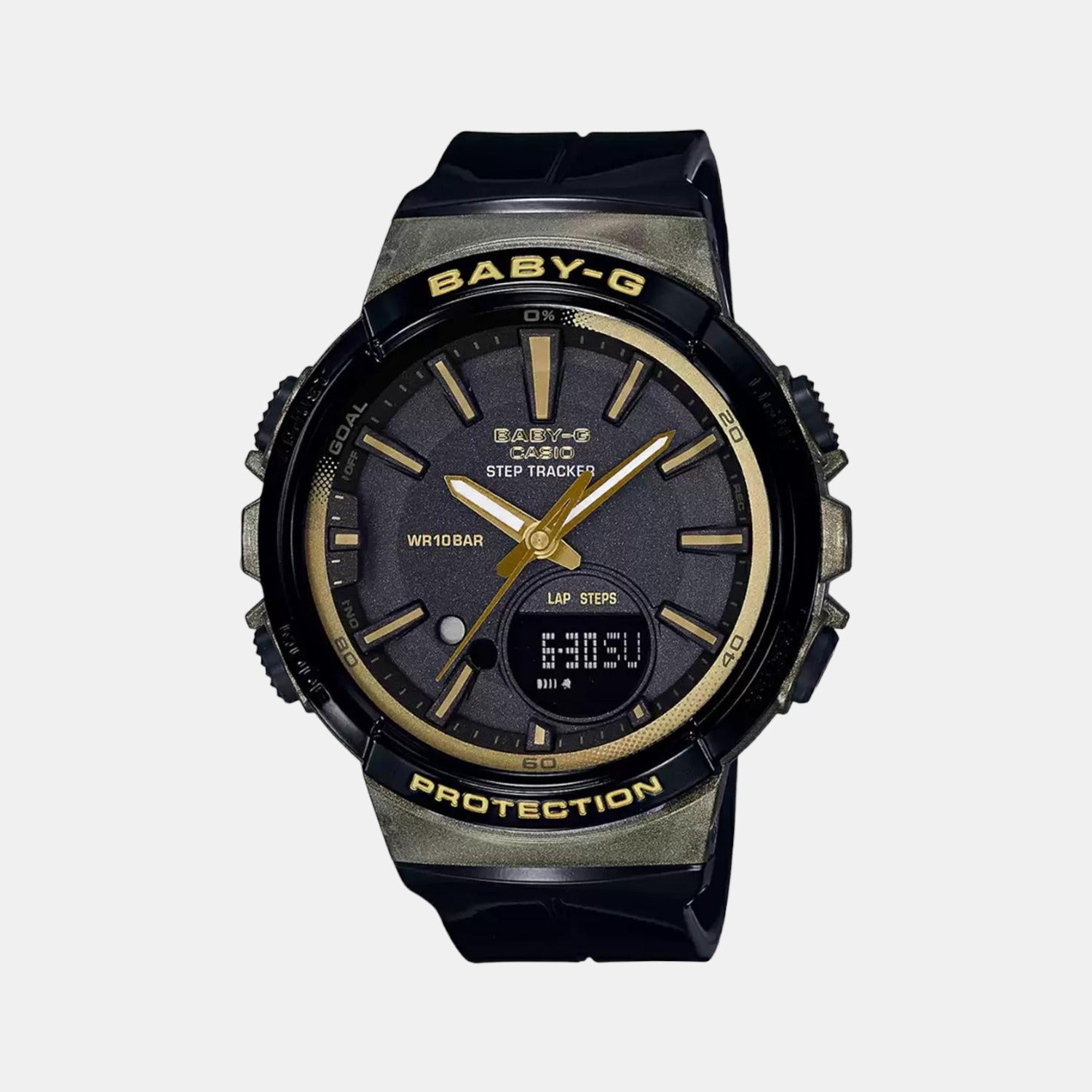 Baby-G Women Quartz Grey Dial Analog-Digital Resin Watch B211