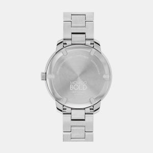 Bold Women Quartz Silver Dial Analog Stainless Steel Watch 3600869