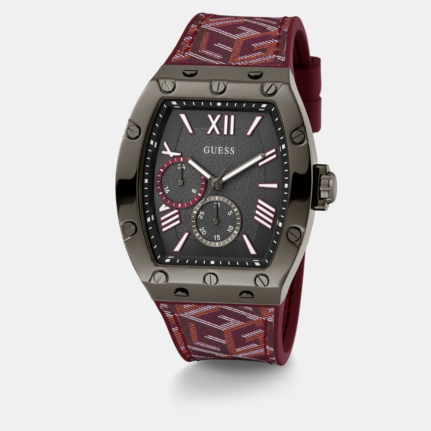 Falcon Men Quartz Grey Dial Analog Silicone Watch GW0645G4