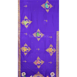 Blue Doli Barat With Nartaki Theme Pattachitra Saree