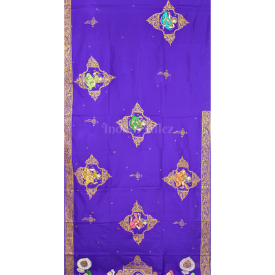 Blue Doli Barat With Nartaki Theme Pattachitra Saree