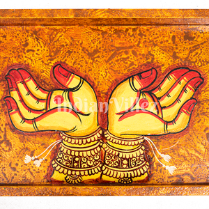 Mudra Pattachitra Hand-Painted Tray Coaster Set
