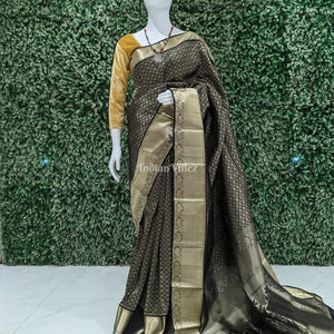 Black Pure Kanjivaram Silk Saree