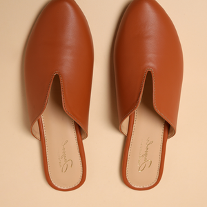 Coconut Shell Leather Mules