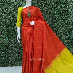 Red Pure Kanjivaram Soft Silk Saree