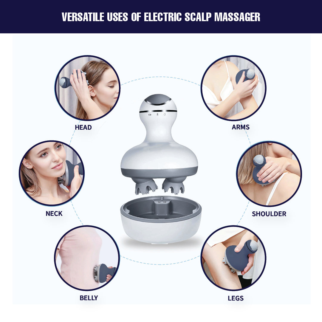 Electric Scalp Massager | Hair Growth | Deep Massage | Rechargeable - New