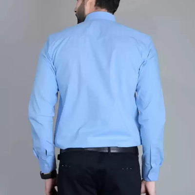 Frankshop Sky Blue Casual Cotton Shirt for Man