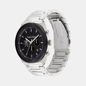 Ck Fearless Men Quartz Black Dial Chronograph Stainless Steel Watch 25200301