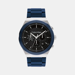 Ck Fearless Men Quartz Black Dial Chronograph Silicone Watch 25200307