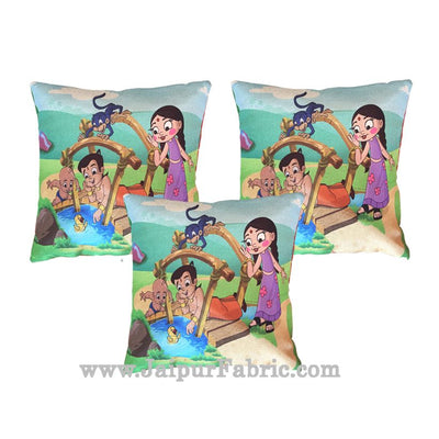 Jute Cushion Cover Digital Print Chota Bheem