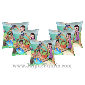 Jute Cushion Cover Digital Print Chota Bheem