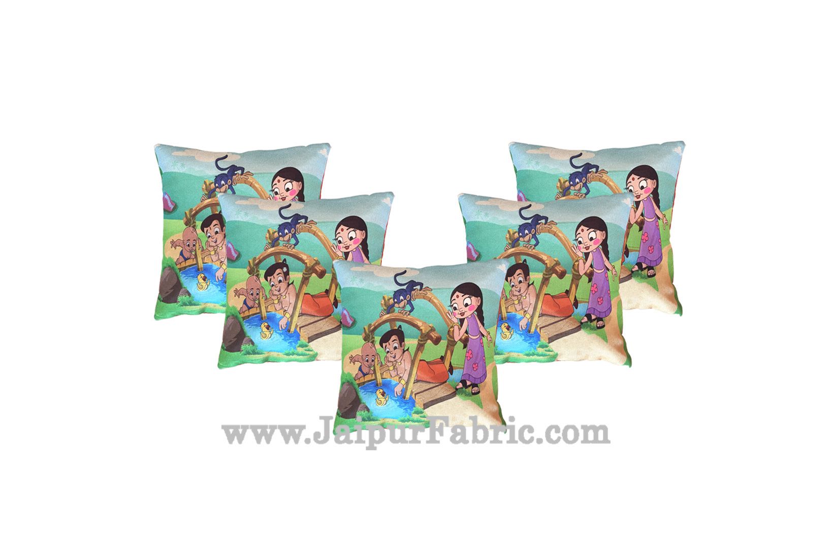 Jute Cushion Cover Digital Print Chota Bheem