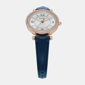 Carlie Women Quartz Silver Dial Analog Leather Watch ES5295