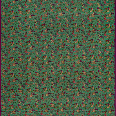 Sea Green Woven Digital Printed Crepe Silk Saree With Floral Motifs