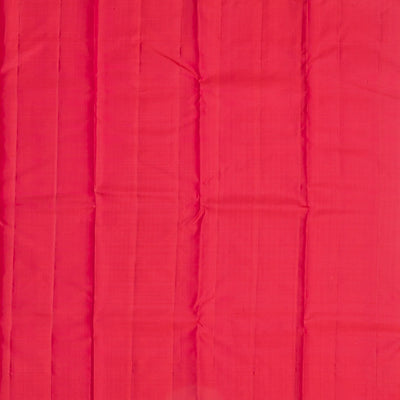 Dark Peach Handloom Kanchipuram Silk Saree With Jaal Kamalam Motifs