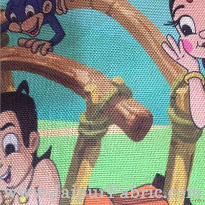 Jute Cushion Cover Digital Print Chota Bheem
