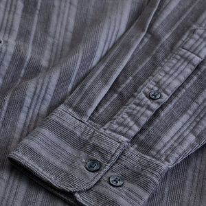 Grey Corduroy Slim Fit Shirt