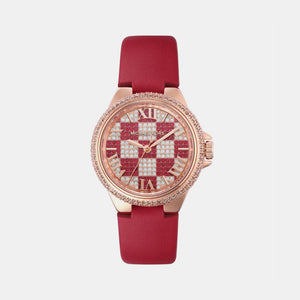 Camille Women Quartz Rose Gold Dial Analog Leather Watch MK4701