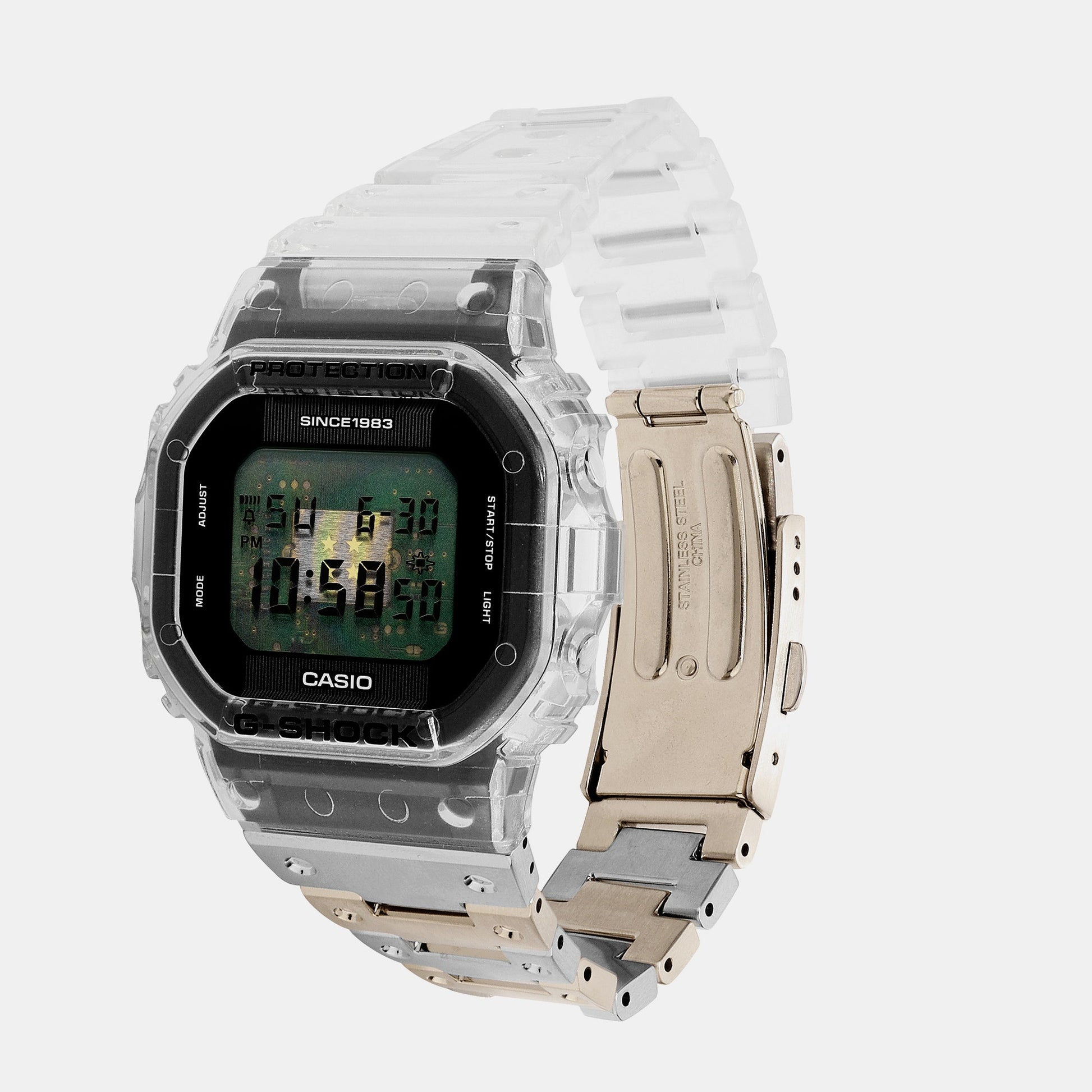G-Shock Men Quartz Black Dial Digital Stainless Steel Watch G1440
