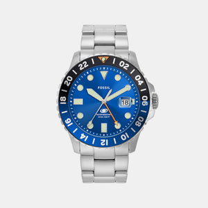 Fossil Blue GMT Men GMT Blue Dial Analog Stainless Steel Watch FS5991