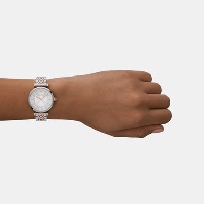 Gianni T-B Women Quartz Silver Dial Analog Stainless Steel Watch AR11537