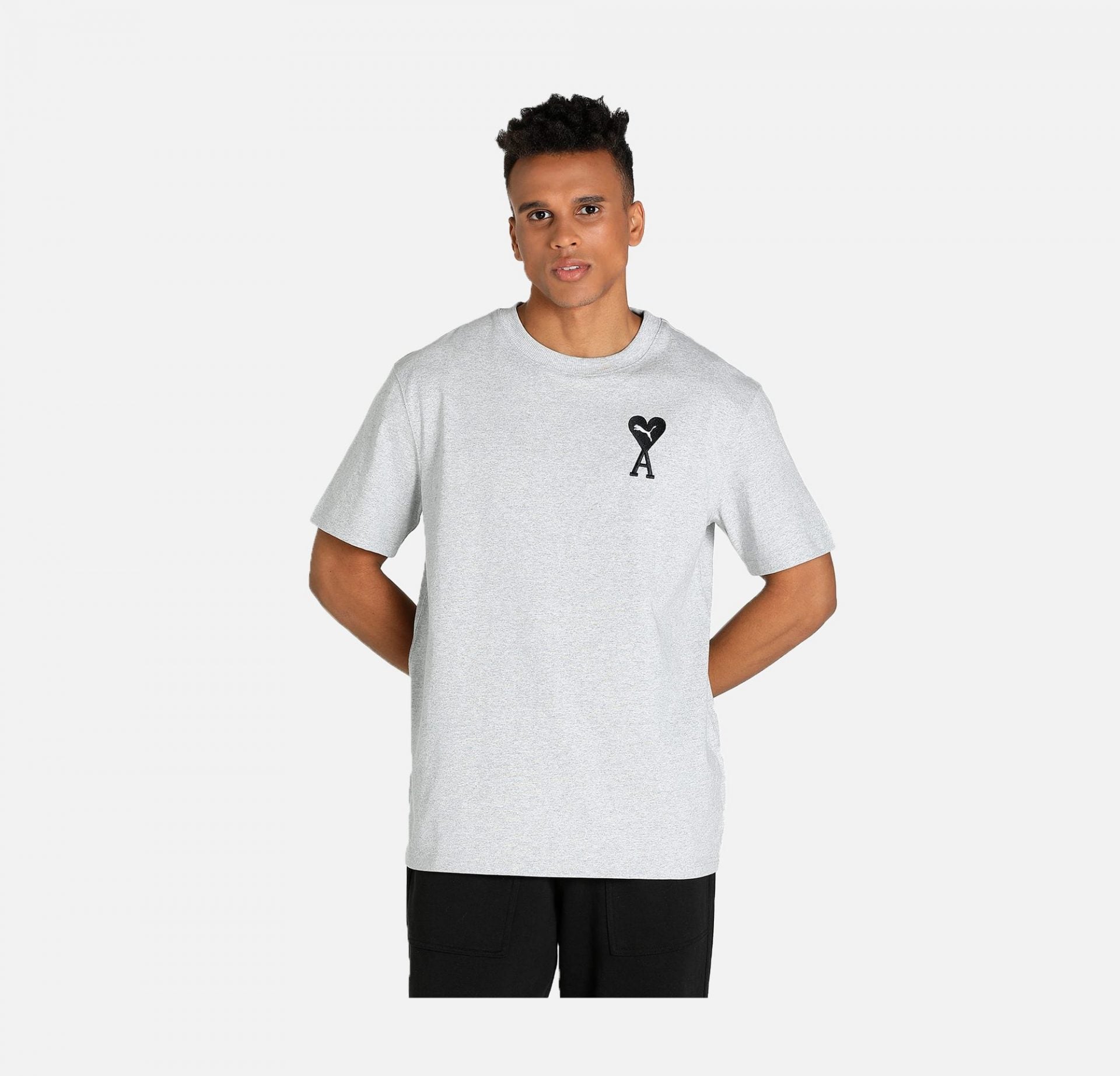 Puma | AMI GRAPHIC T-SHIRT  { LIGHT GREY