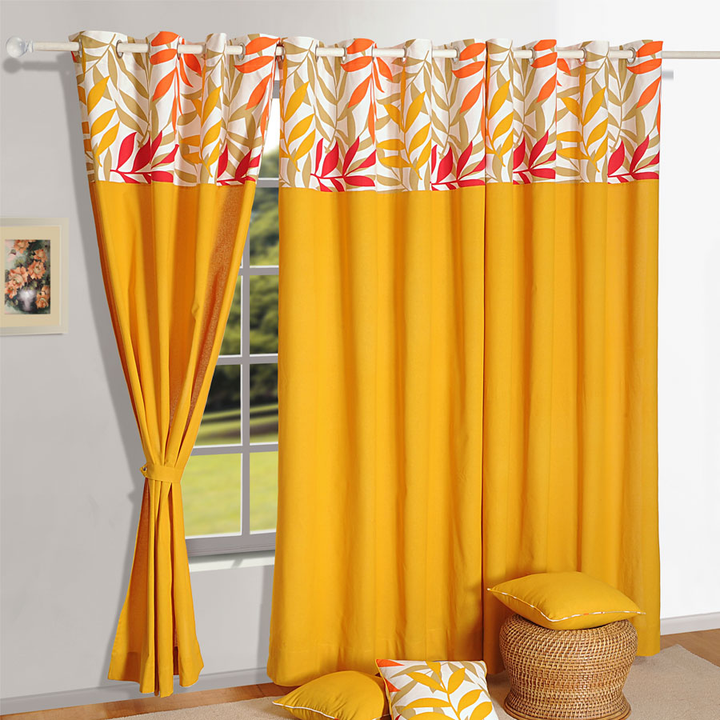 WARM YELLOW SOLID CURTAINS – 5904