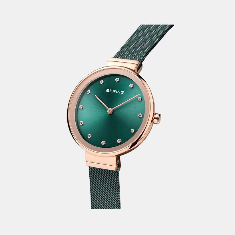 Classic Women Green Analog Stainless Steel Watch 12034-868