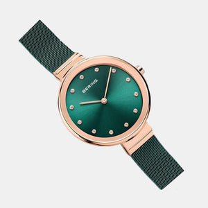 Classic Women Green Analog Stainless Steel Watch 12034-868