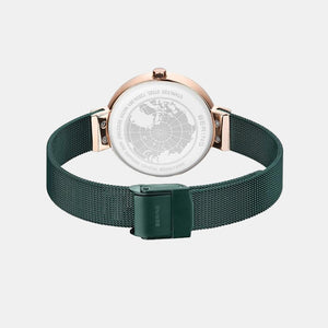 Classic Women Green Analog Stainless Steel Watch 12034-868