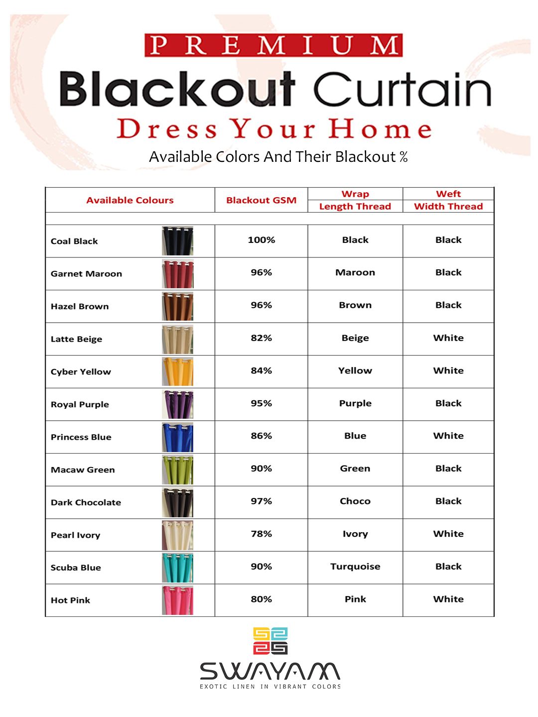 SANDY BROWN JACQUARD BLACKOUT CURTAINS – 2054