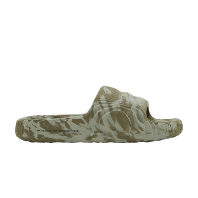 adidas Adilette 22 Slides Olive Strata Silver Green