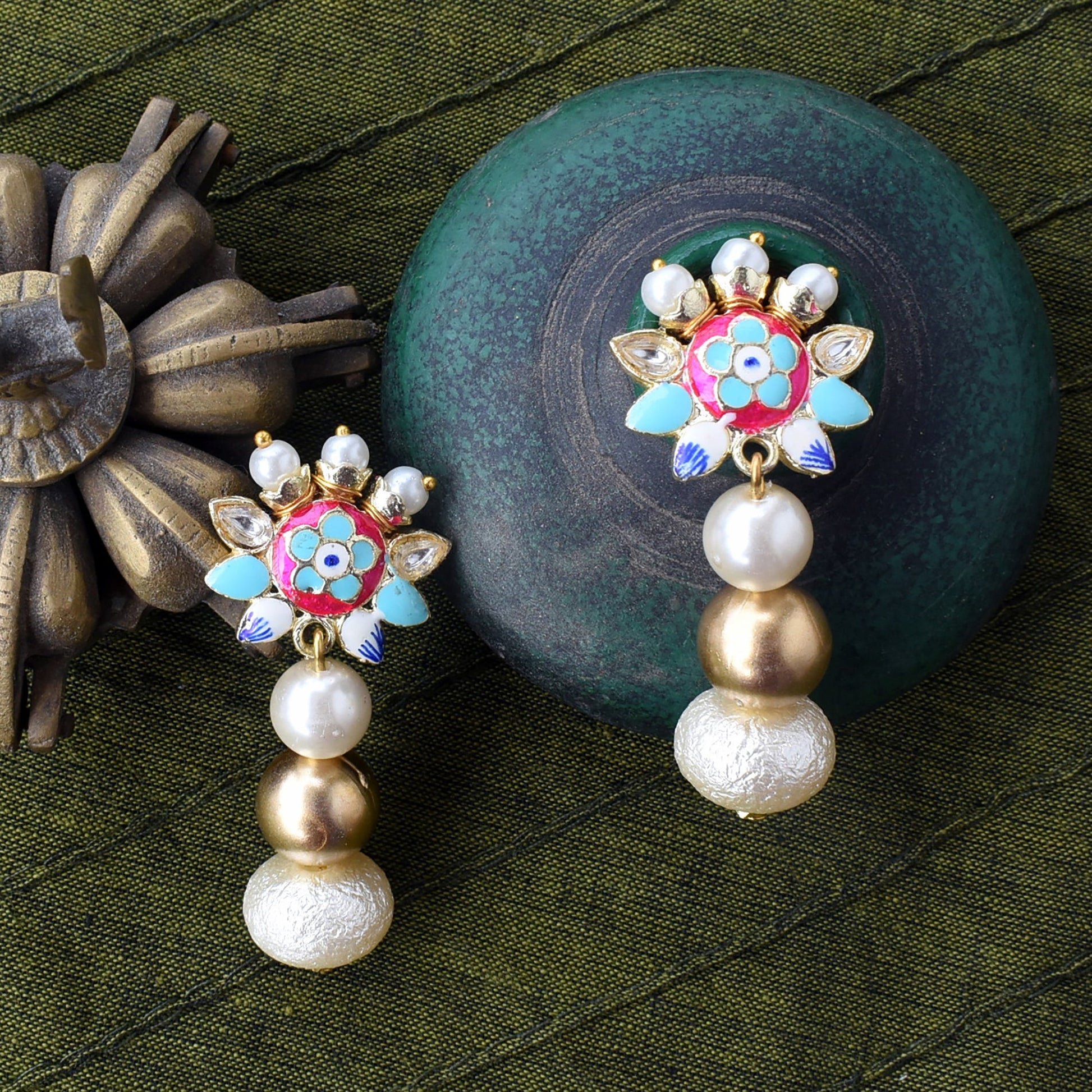 Bindurekha Multicolor Stud Earrings