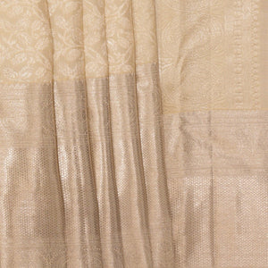 Kanchipattu Brocade Cream Saree
