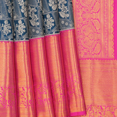 Kanchipattu Brocade Blue Saree