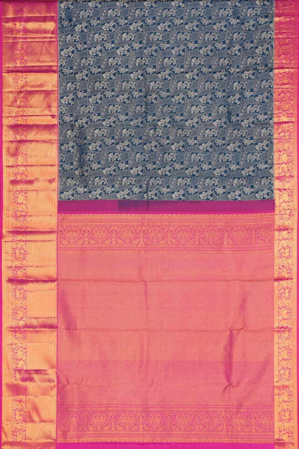 Kanchipattu Brocade Blue Saree
