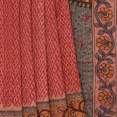 Dupion Silk Pink Saree