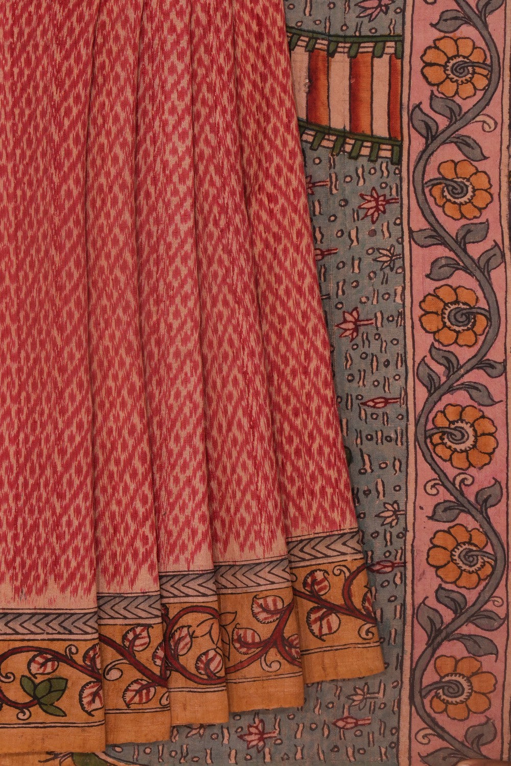 Dupion Silk Pink Saree