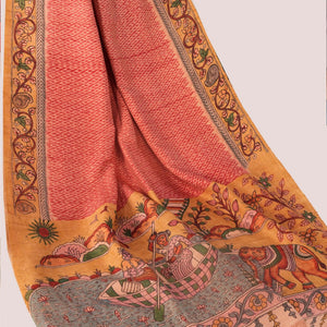 Dupion Silk Pink Saree