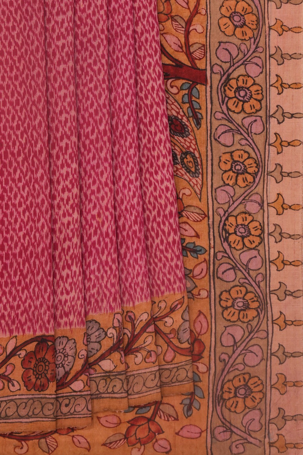 Dupion Silk Pink Saree