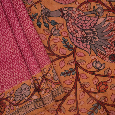 Dupion Silk Pink Saree