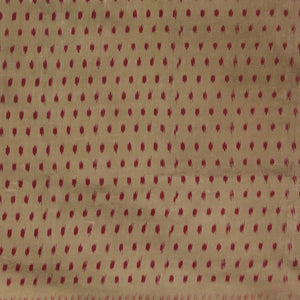 Dupion Kalamkari Painted Cream- Red Saree