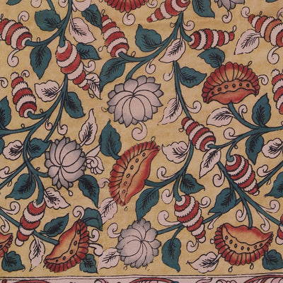 Kalamkari Painted Pink Saree