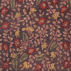 Kalamkari Painted Purple Saree