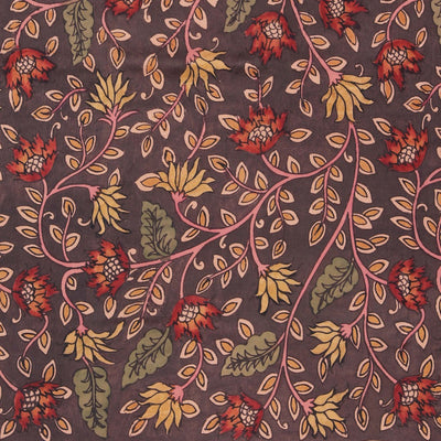 Kalamkari Painted Purple Saree